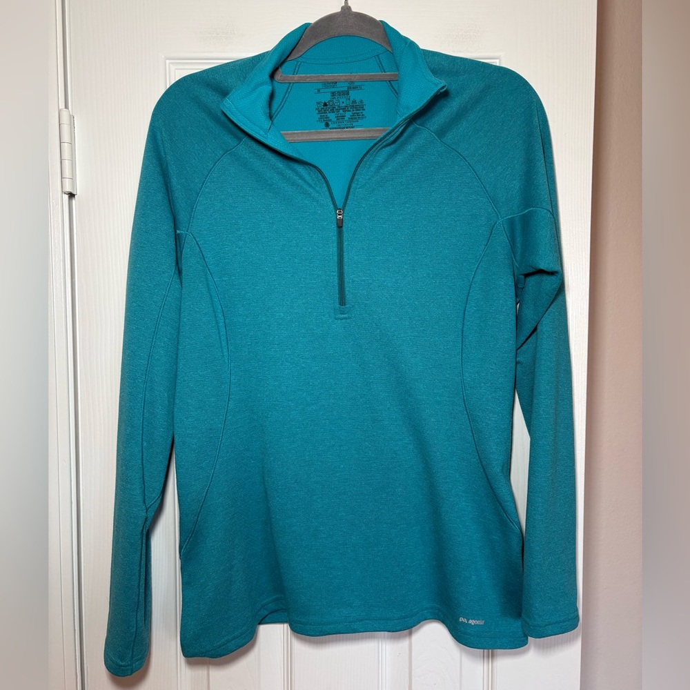 Patagonia Capilene 3 Midweight Quarter Zip‎ Base Layer Men’s M Teal